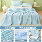 雙面涼感空調被冰絲夏涼被一層可機洗被芯夏季超薄夏涼被可水洗