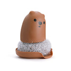 新款卡通萌趣小熊鍋刷帶手柄清潔刷廚房洗碗家用替換不掉絲洗碗刷